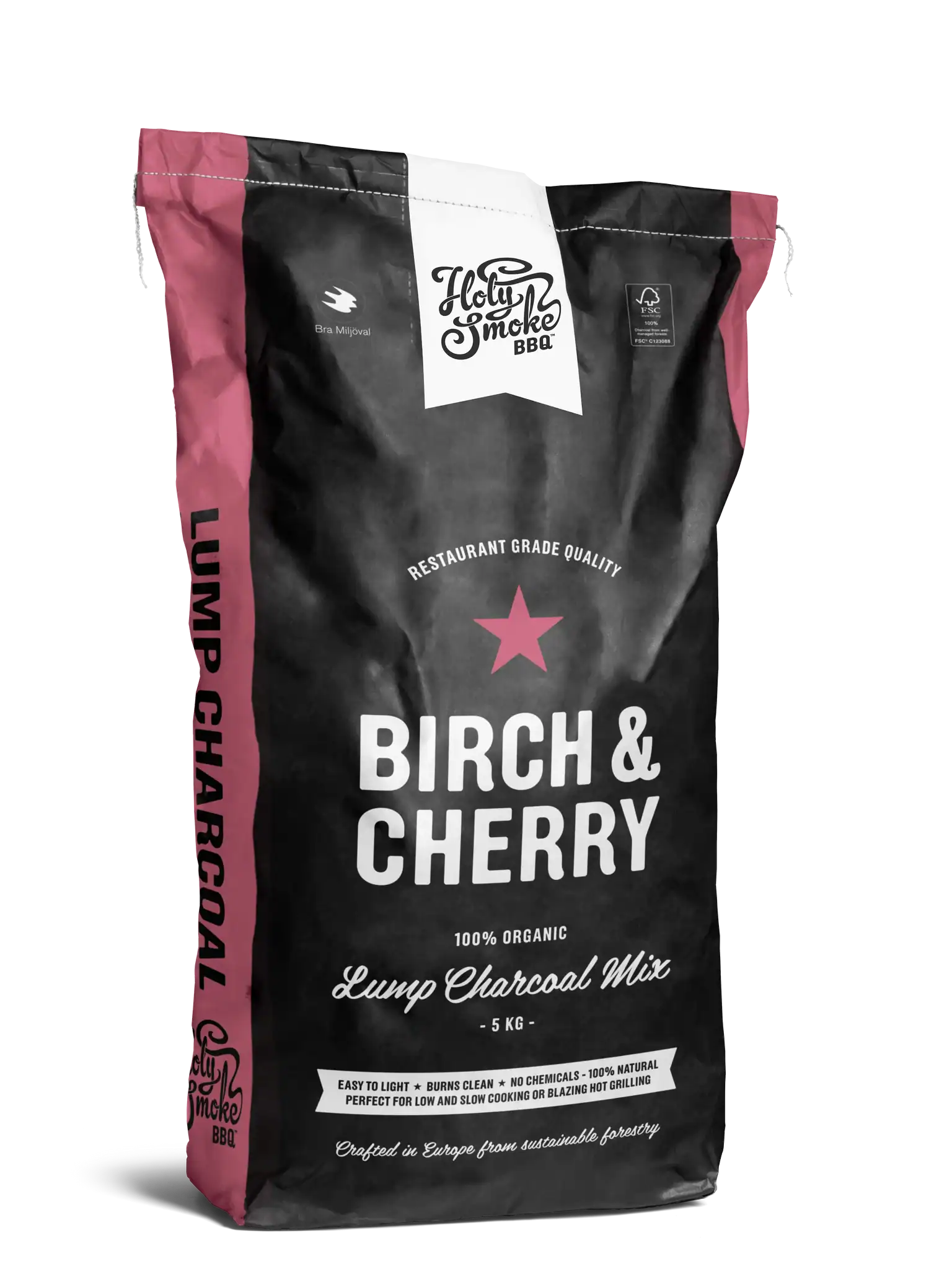 Holy Smoke BBQ - Birch & Cherry Lump Charcoal 5 kg