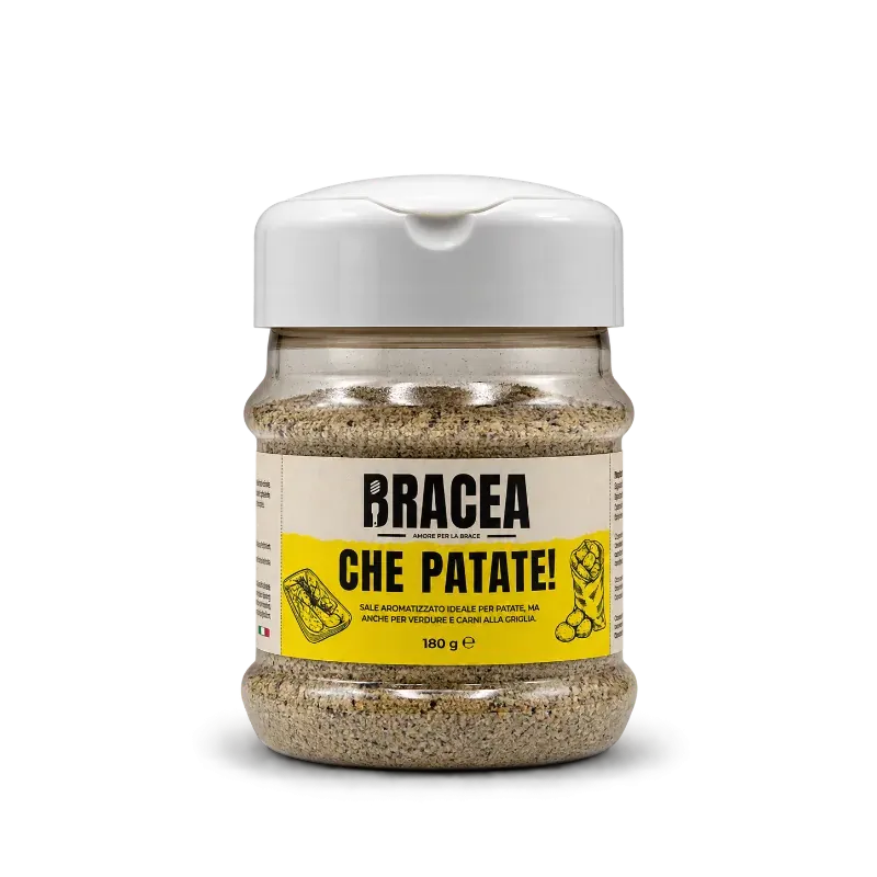 Barattolo da 180 g di Che Patate!, sale aromatizzato Bracea per patate